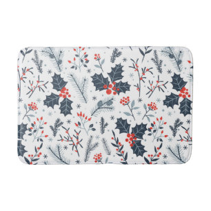 Winter flora bath mat