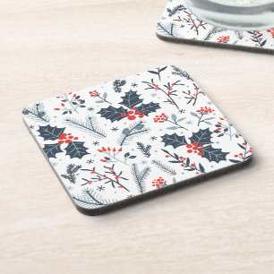 Winter flora coaster