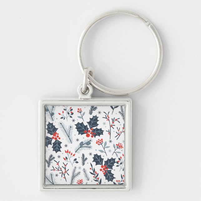 Winter flora keychain (Front)