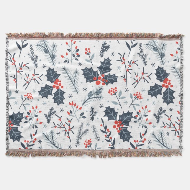 Winter flora throw blanket (Front)