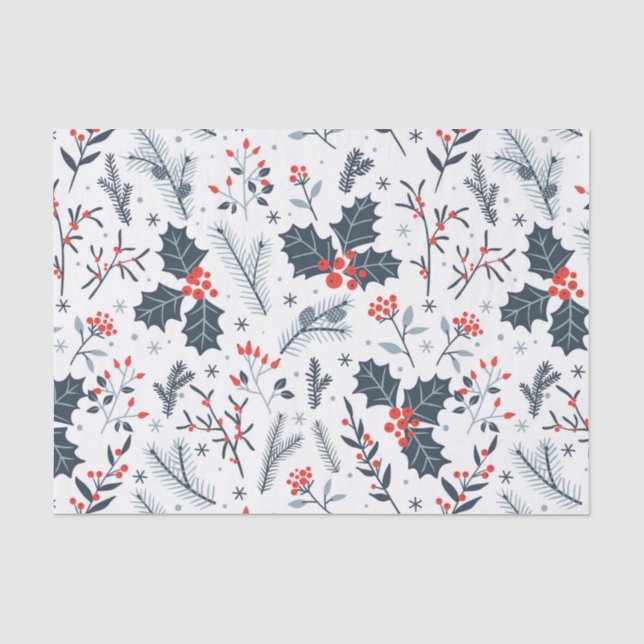 Winter flora tissue paper (Front)