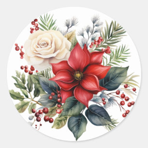 Winter Floral Bouquet Stickers