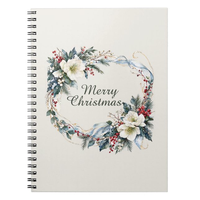 Winter Floral Notebook (Front)