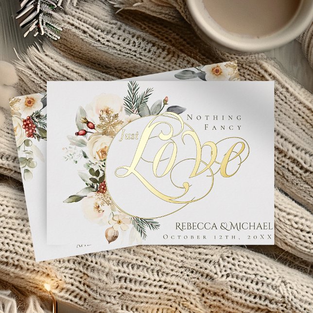 Winter Floral Nothing Fancy Just Love Wedding (Creator Uploaded)