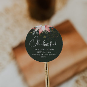 Winter Floral Oh What Fun Holiday Envelope Seals