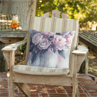 Winter Floral Outdoor Pillow