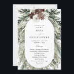 Winter Floral & Pine 2 Wedding Ceremony Program<br><div class="desc">Guide your guests with the order of your ceremony with beautiful Winter White Floral & Pine 2  Wedding Ceremony Programs. Made with hand painted pine leaves,  pine cones,  and white florals for the rustic,  fall theme or a winter holiday,  Christmas tree theme.</div>