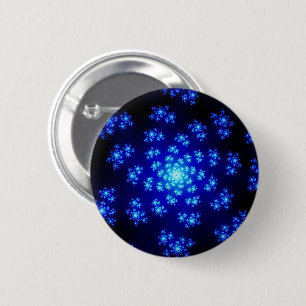 Winter Floral Sprinkles 2 Inch Round Button