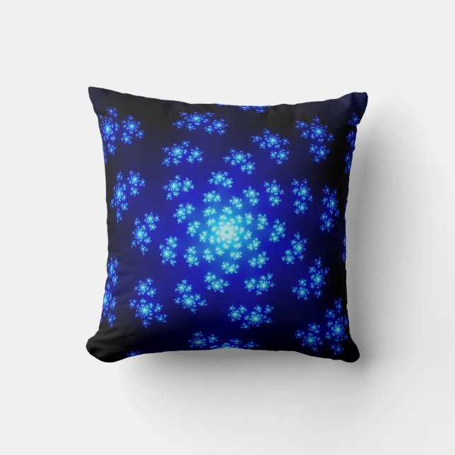 Winter Floral Sprinkles Throw Pillow (Front)