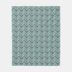 Winter Florals Fleece Blanket