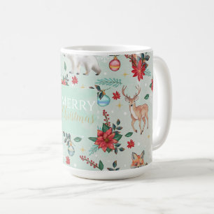 Winter Florest Animals Christmas Pattern Coffee Mug