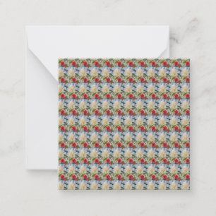 Winter Flowers & Holly Note Card