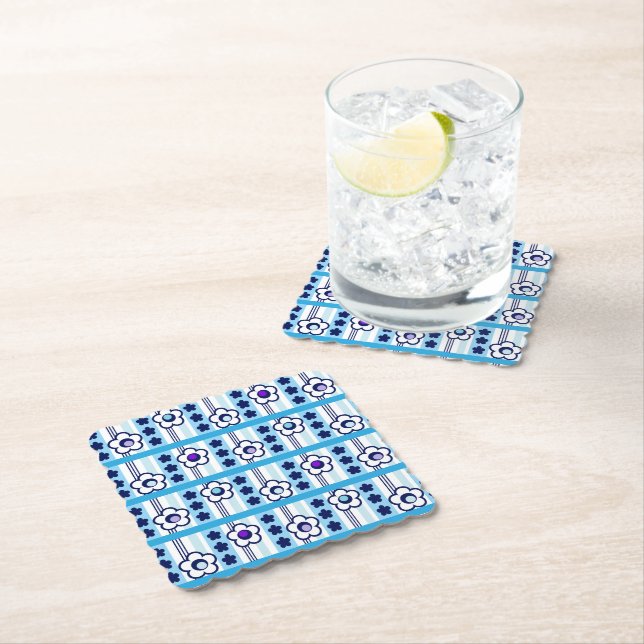 Winter Flowers Paper Coaster (Insitu)
