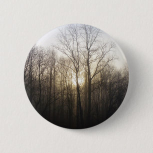 Winter Fog Sunrise Nature Photography 2 Inch Round Button