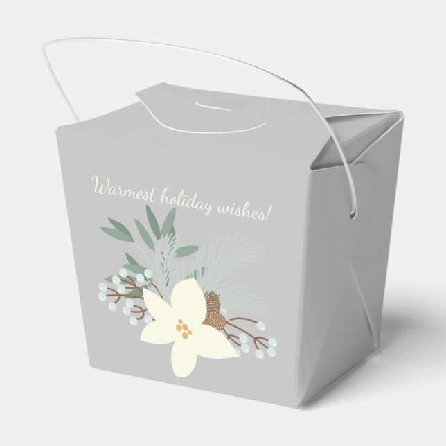 Winter Foliage Favor Box (Back Side)