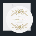 Winter Foliage Gold Holiday Card<br><div class="desc">All photography is displayed as a sample only and is not for resale. This product is only intended to be purchased once sample photos are replaced with your own images.</div>