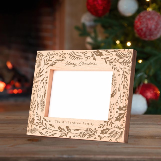 Winter Foliage Holiday Christmas Etched Frames (Creator Uploaded)