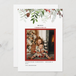 Winter Foliage Photo Modern Christmas 