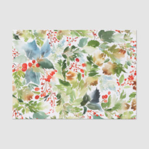 Winter Foliage Watercolor Tissue Paper