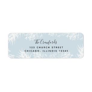 Winter Foliage White Return Address Label