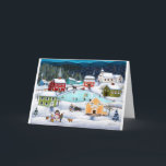 Winter Folk Blank Greeting Card<br><div class="desc">Happy Holidays! Say anything this year with this folk winter scene. This cozy greeting card is blank inside so you can say something from the heart!</div>