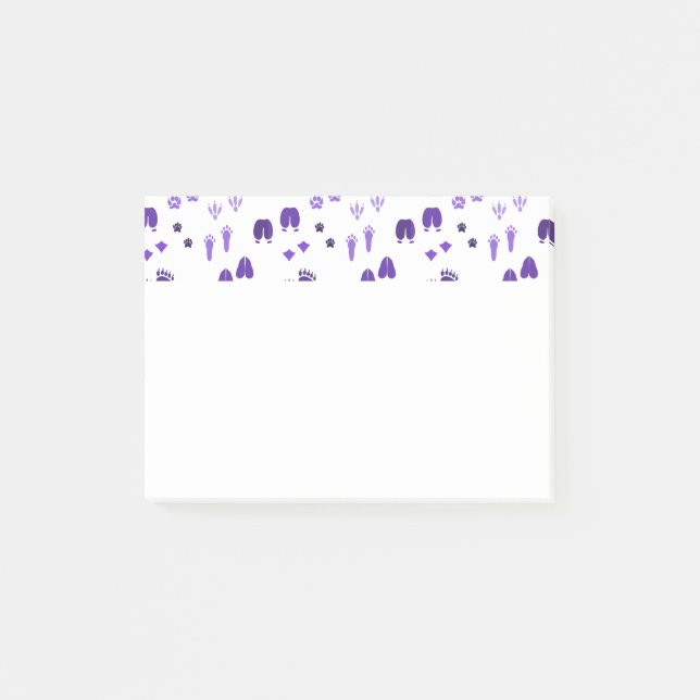 Winter Footprints Post-it Notes (Front)