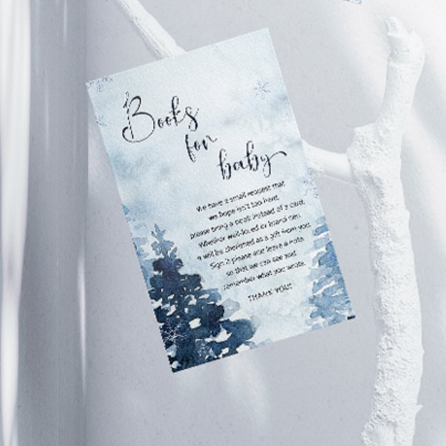 Winter forest baby It's cold outside Books Enclosure Card (Creator Uploaded)