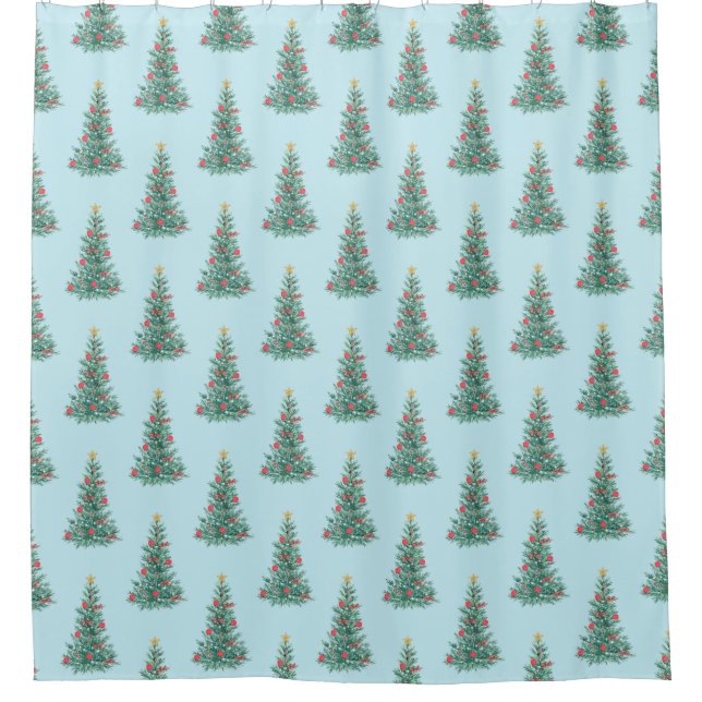 Winter Forest Blue Christmas Tree pattern (Front)