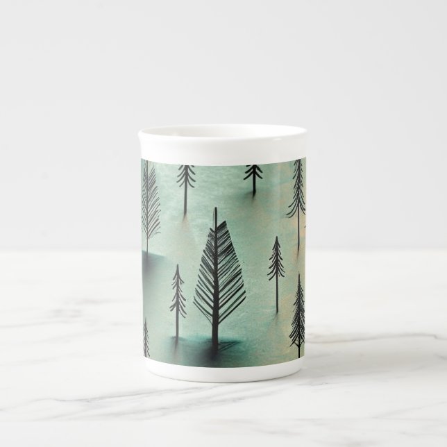 Winter forest bone china mug (Front)