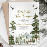 Winter Forest Celebrate the season open house Invitation<br><div class="desc">Celebrate the Season!
Winter Forest Celebrate the season open house invitation with this cute invite.</div>