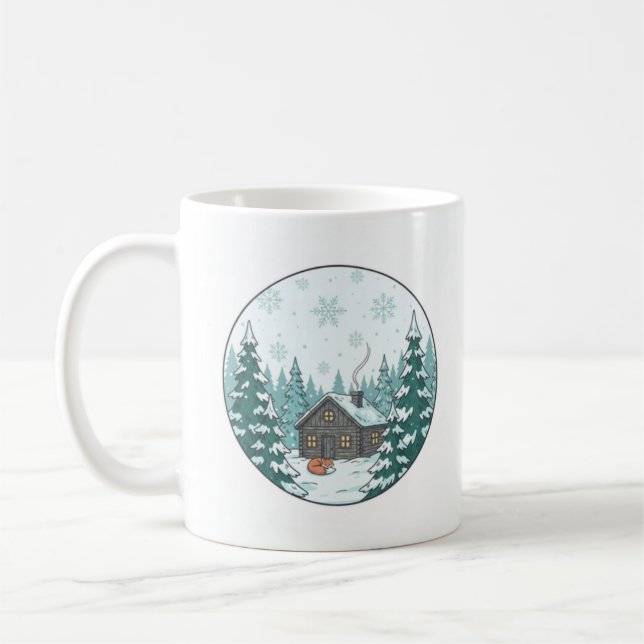 Winter Forest Ceramic Mug (11oz) (Gauche)