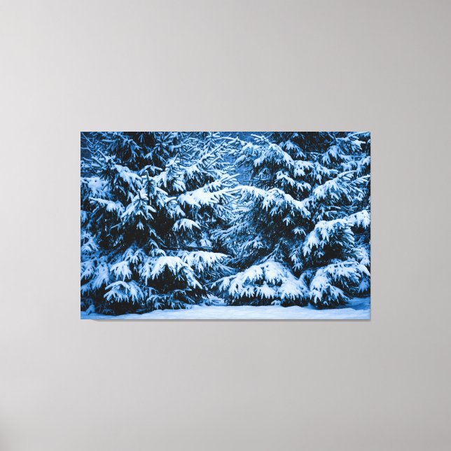 Winter Forest Christmas Tree Canvas Print (Front)