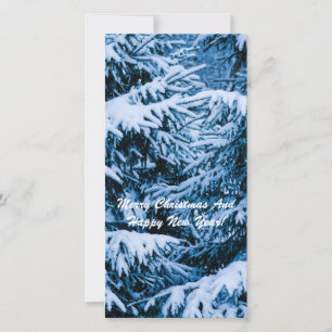 Winter Forest Christmas Tree Holiday Card