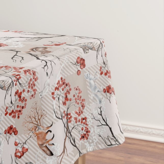 Winter forest creatures  tablecloth (In Situ)