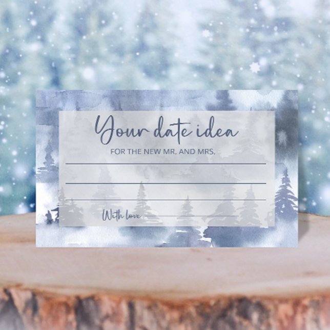 Winter Forest  Date night ideas. Date jar Enclosure Card (Creator Uploaded)