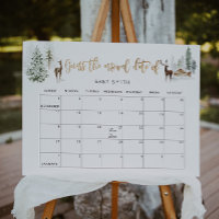 Winter forest deer gold foil guess the due date