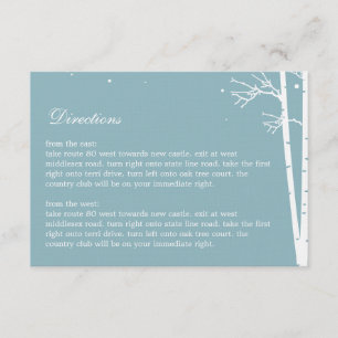 Winter Forest Directions Card