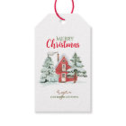 Winter Forest Farmhouse Red Barn Rustic Christmas
