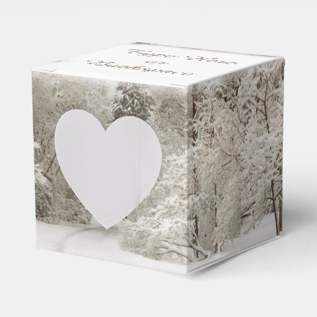 Winter Forest Gift Box Personalized Holiday Boxes (Front Side)