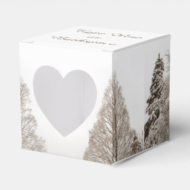 Winter Forest Gift Box Personalized Holiday Boxes (Front Side)