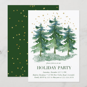 Winter Forest Holiday Party  Invitation