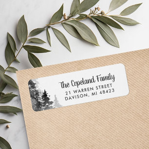 Winter Forest Holiday Return Address Labels