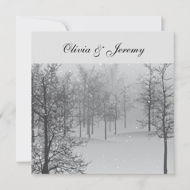 Winter Forest Invitation (Front)