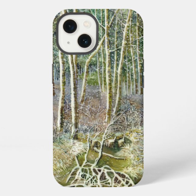 winter forest iPhone case (Back)
