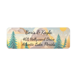 Winter Forest Label