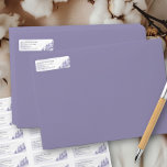 Winter Forest Lavender Return Address Label<br><div class="desc">Winter wedding return address labels for your wedding invitation or rsvp envelopes, with scenic watercolor design in shades of lavender. The snow scene features a snowy mountain forest landscape with pine trees. All of the name and address text is editable and if you would like matching products, please browse my...</div>