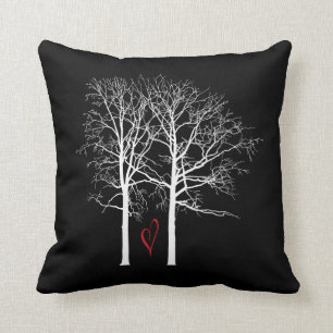 Winter Forest Love Throw Pillow