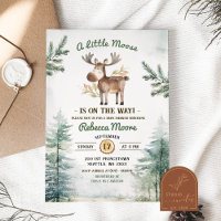 Winter Forest Moose Baby Shower 