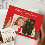 Winter Forest Neutral Landscape Photo Christmas Holiday Card<br><div class="desc">This landscape photo Christmas card features a festive evergreen winter design on a bright background. Easily customize these cards using the personalization feature.</div>