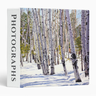 Winter Forest of Aspen Trees in Snow  Binder
